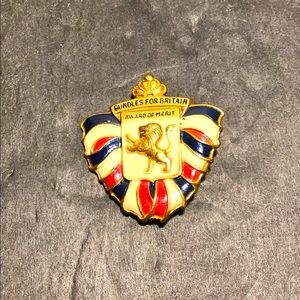 Vintage WW2 Bundles for Britain Military Award of Merit Pin Rare